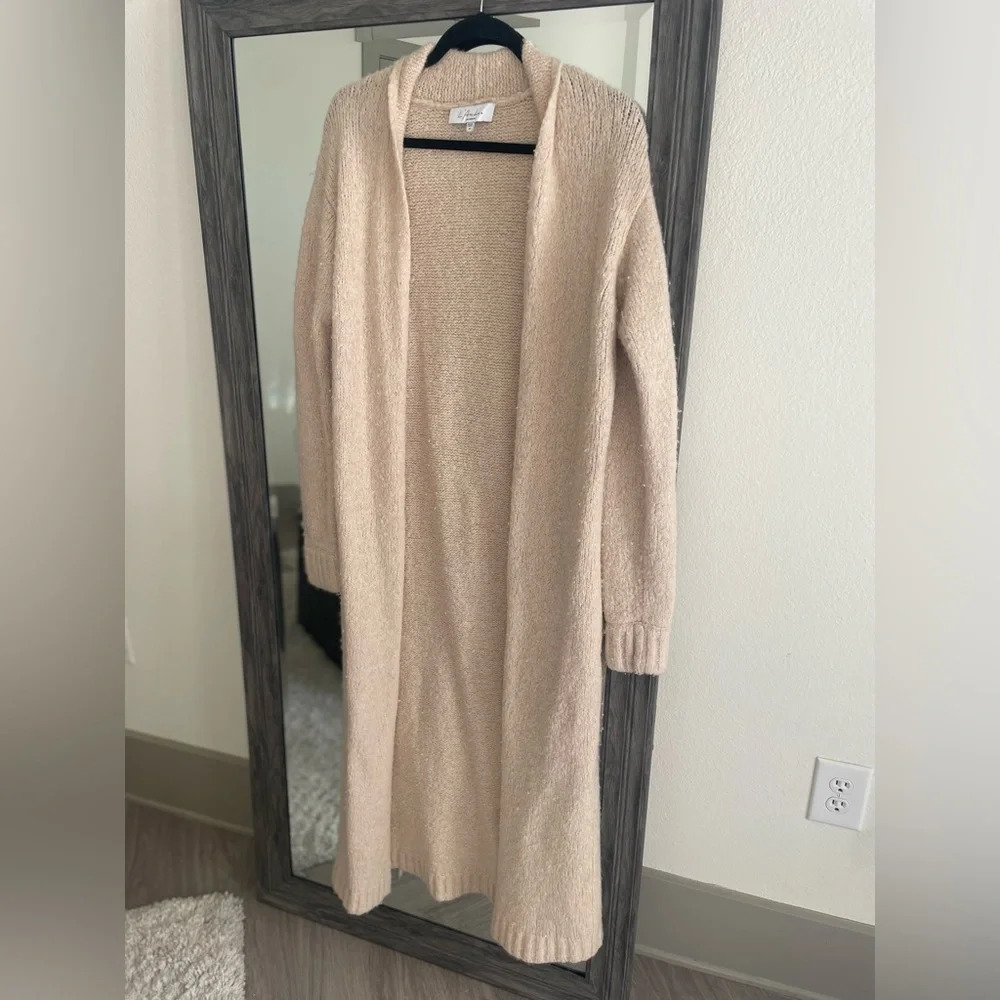 L’academie wool chantel long cream cardigan - Picture 5 of 5